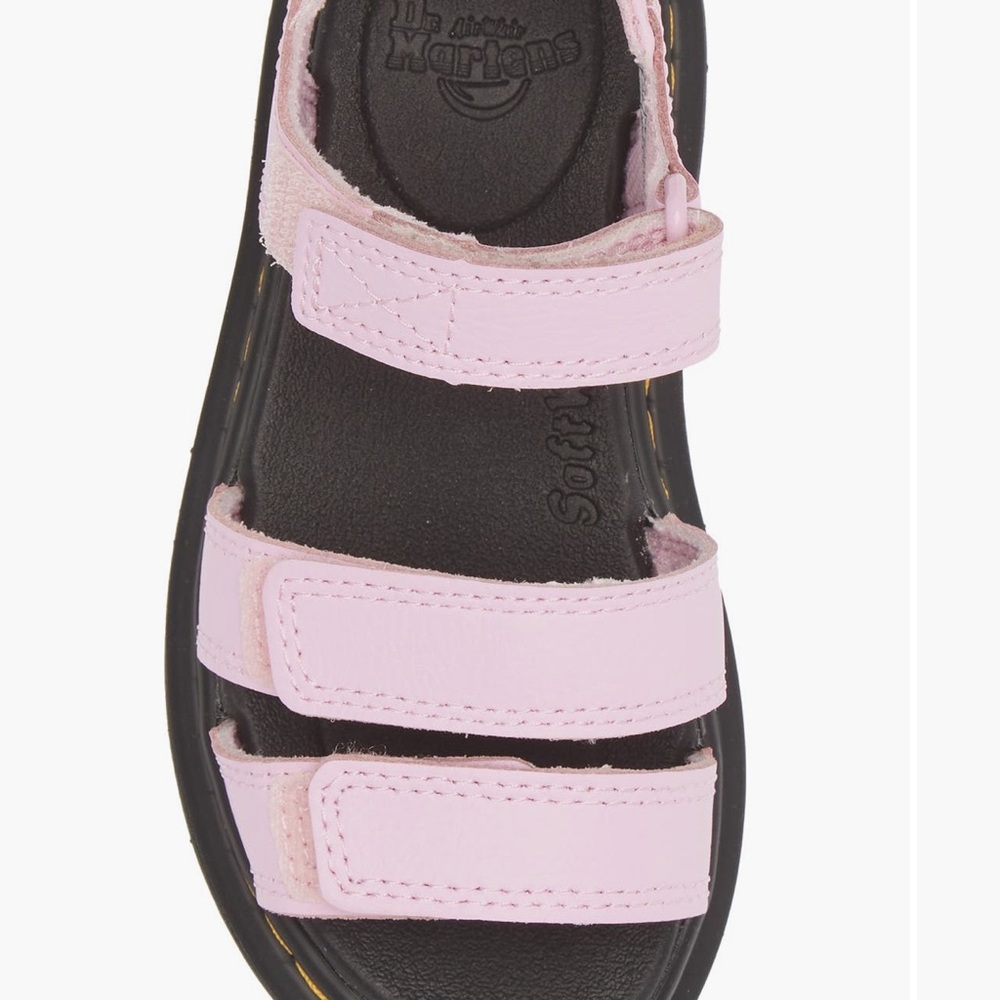 Dr. Martens Pink Kids' Triple-Strap Sandals